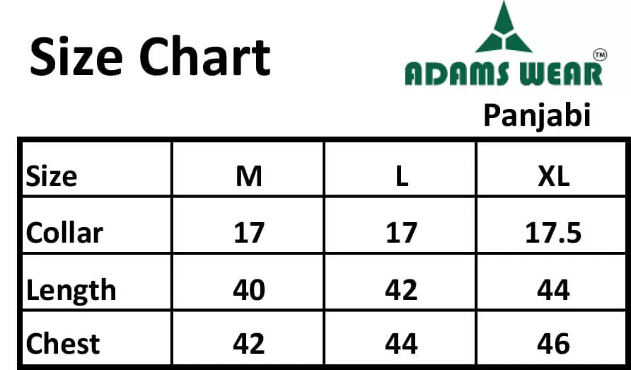 panjabi Size chart